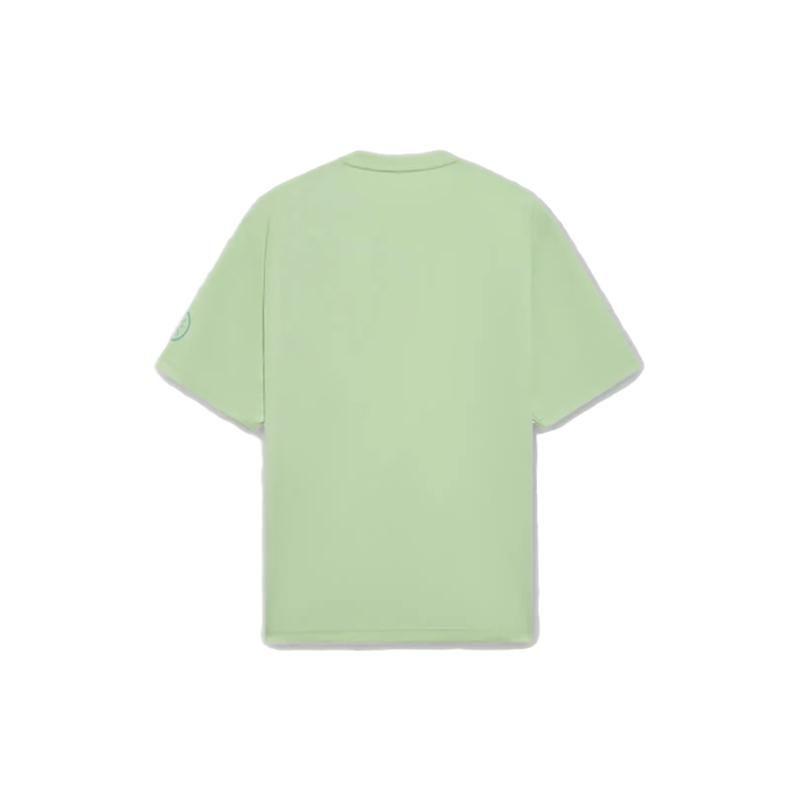 Li-Ning Round Neck Letter Print Short Sleeve T-Shirt Men Tops Green AHSS435-4