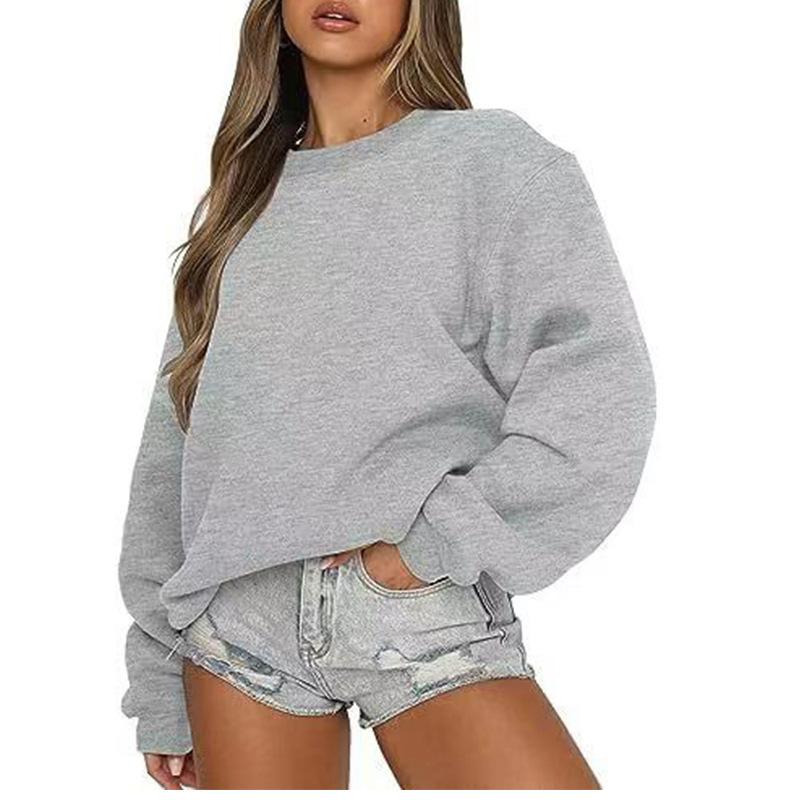 Women's Casual Fashion Round Neck Long Sleeve Sweatshirt
