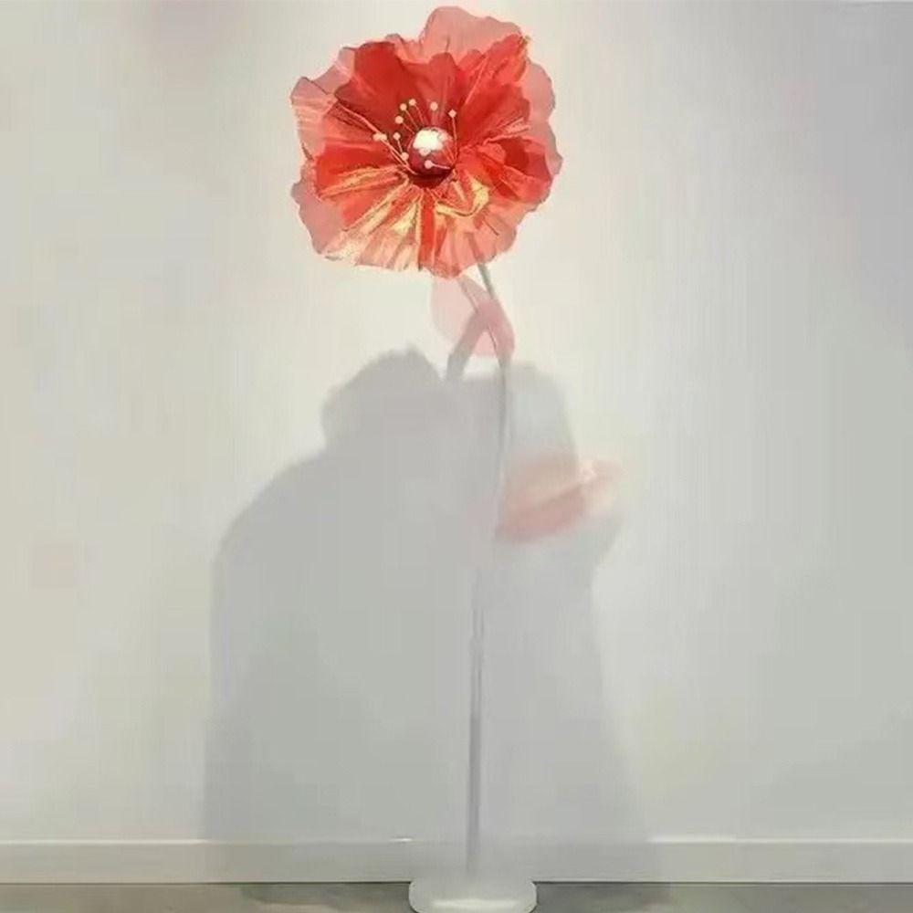 Hollow Design Artificial Flower 50cm Big Simulation Flower Silk Mesh Flower Wedding Decoration