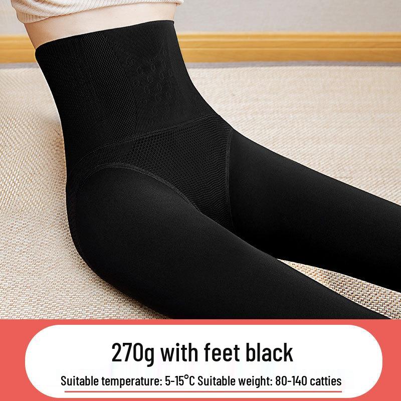 Bare Leg Artifact Women's Thick Flesh-Colored Warm Stockings and Leggings for Spring and Autumn