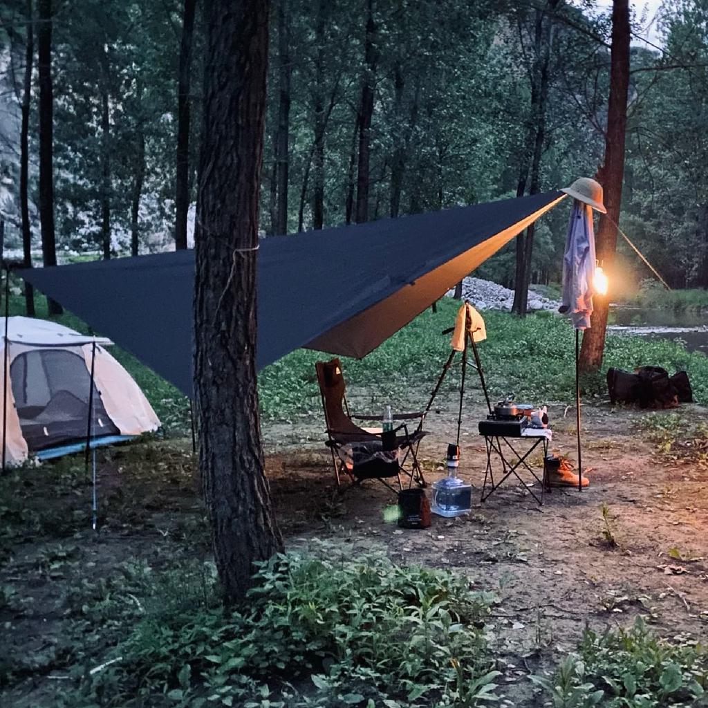 YAPJEB Tent Ground UV Sun Mountain Storage Bag Included Tarp, Awning, Sheet, Multifunctional, Waterproof, Sheet, Protection, Shade, Lightweight,