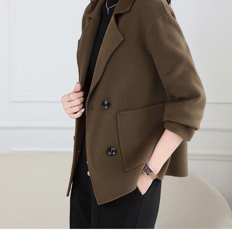 Petite Women's Versatile Woolen Jacket - Autumn/Winter Style
