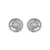 Earrings - LUXENTER - Zarassy - Rhodium-plated Silver - White Zircon - 11x11 Mm