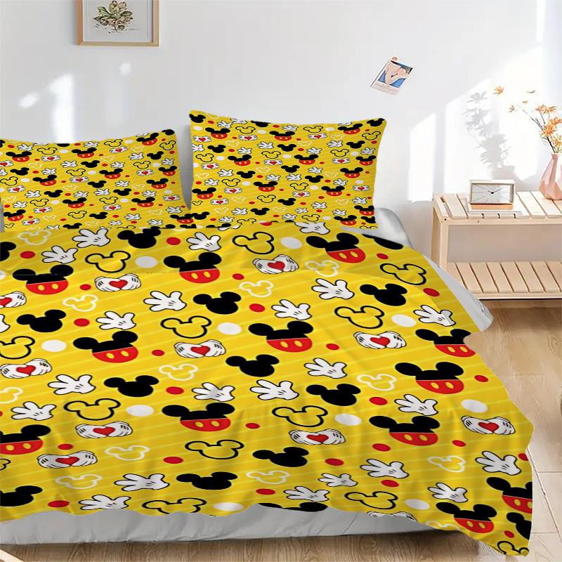 3Pcs Mickey Mouse Bedding Sets For All Sizes New 3D Printed Bed Cover Comforter Duvet Cover Pillowcase Bedroom Decoration
