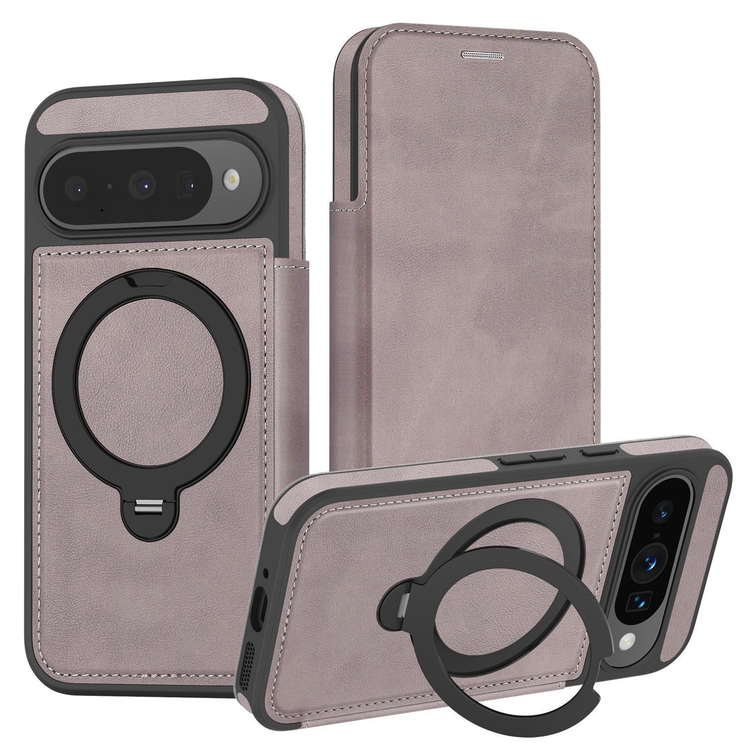 

Magnetic Phone Case for Google Pixel 10 Pro XL 10A Pixel9 9A 8Pro Wireless Charging Card Slot Rotating Bracket Leather Cover Google Pixel 10 Pro XL