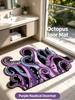 Irregular Octopus Tentacles Bathroom Rug Soft Plush Non‑Slip Doormat Creative Nautical Style Floor Mat for Bathroom Entrance Hom