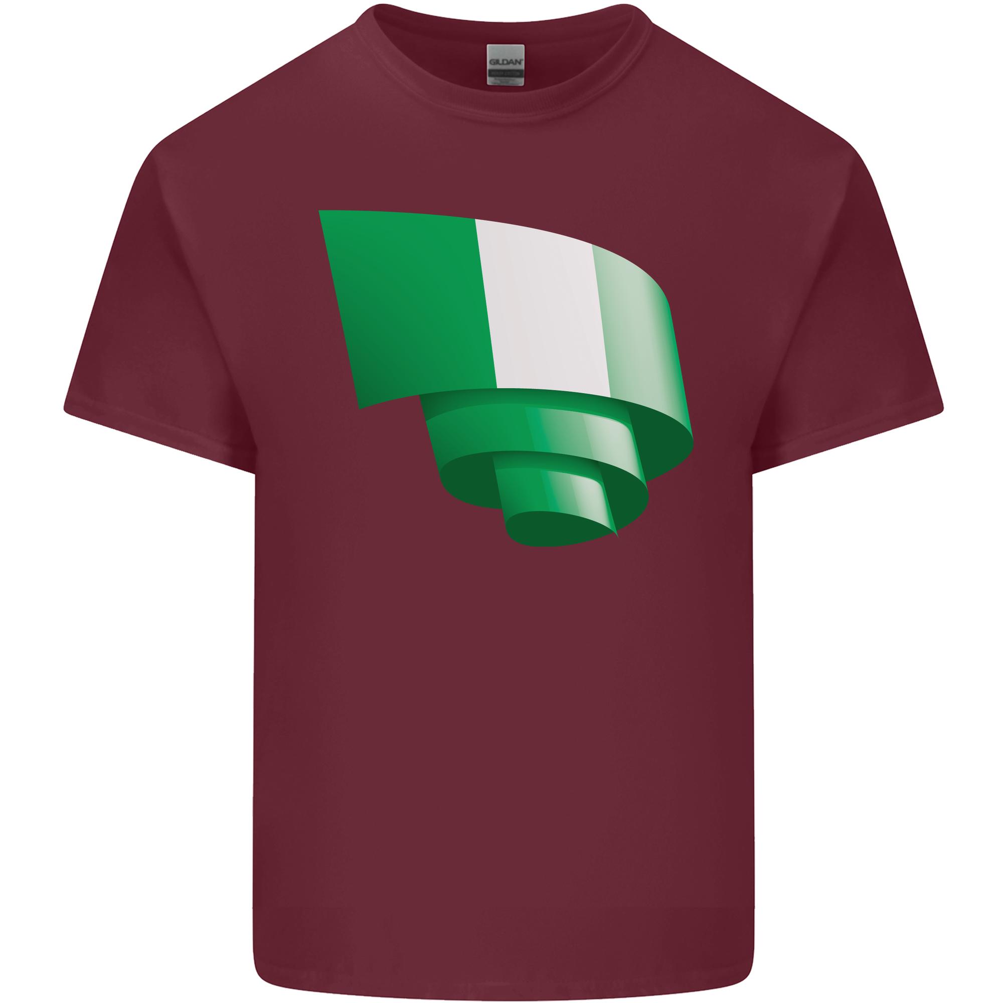 Curled Nigeria Flag Nigerian Day Football Unisexs Light Cotton TShirt S