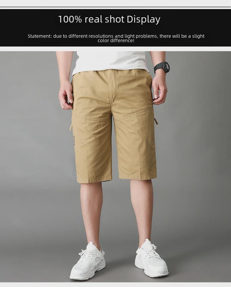 Men's Mid-Length Cotton Shorts - Loose, Breathable, Large Size Summer Wear