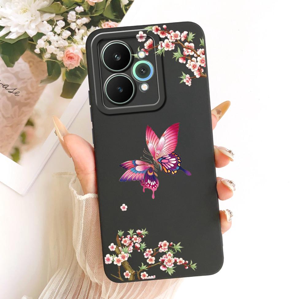 Cover For Realme 15 Pro Casing RMX5101 Silicone Luxury Fashion Flowers Kawaii Cute Painted Shockproof Phone Case