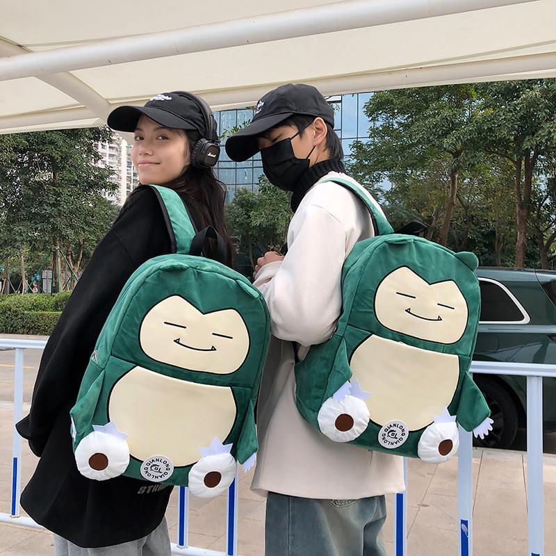 Snorlax Pokmon Cute Plush Backpack Couple Backpack For Students And Use Daily