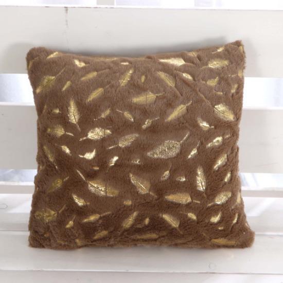 Hot Stamping Plush Leaf Series Pillow Pillow Case Pillow Bed Bedside Pillow