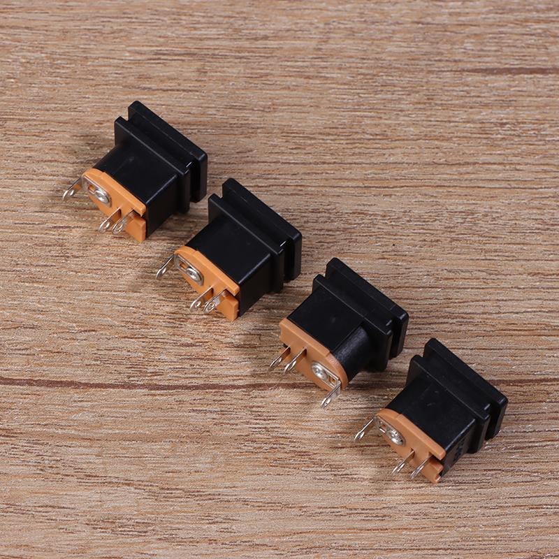 HOT! 10Pcs DC Power Socket DC-015 Jack With Screw Hole 5.5-2.1 MM / 5.5-2.5MM Square Panel Mounting 5.5X2.1MM / 5.5X2.5MM