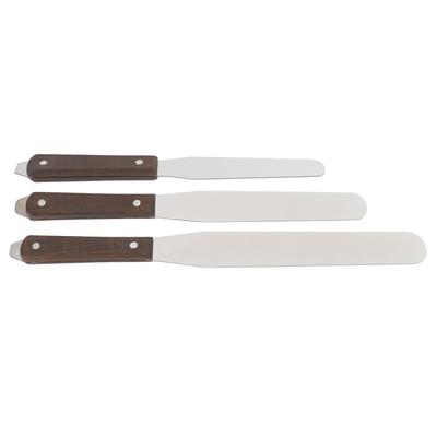 Straight Icing Spatula Stainless Steel Wooden Handle Cake Decorating Frosting Spatula for Baking Painting Straight Icing Spatula