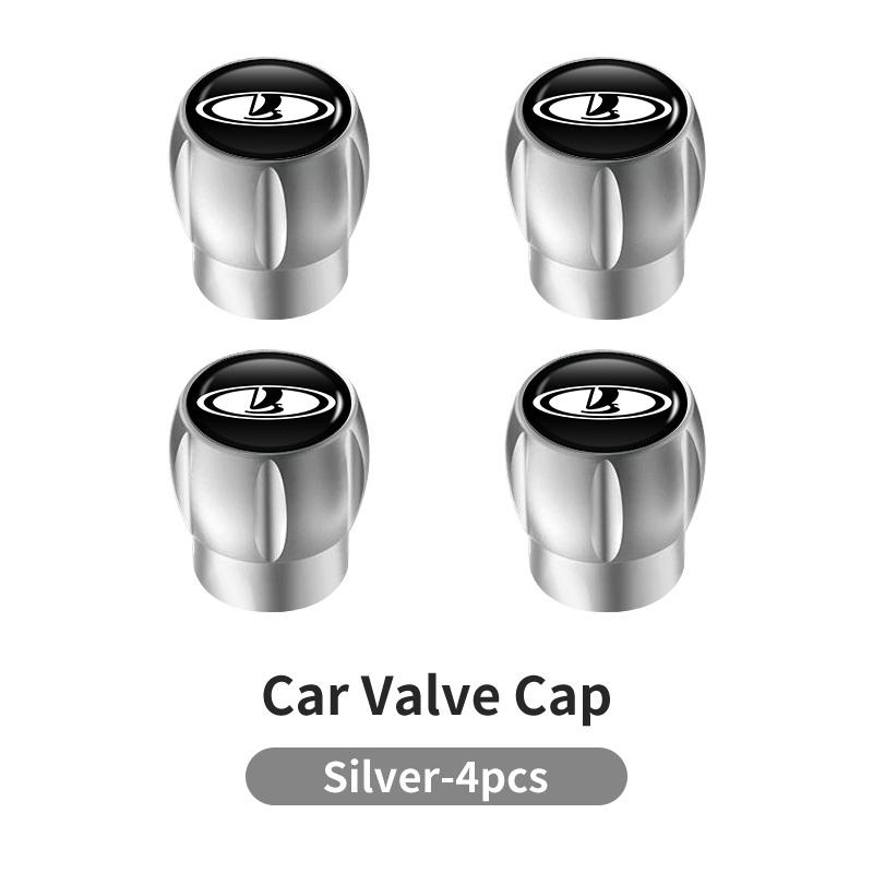 LZEP1 Car Tire Valve Caps Aluminum Alloy Valve Stem Tire Accessories For Lada Priora Kalina Granta Vesta Niva Largus Vaz Samara 2110