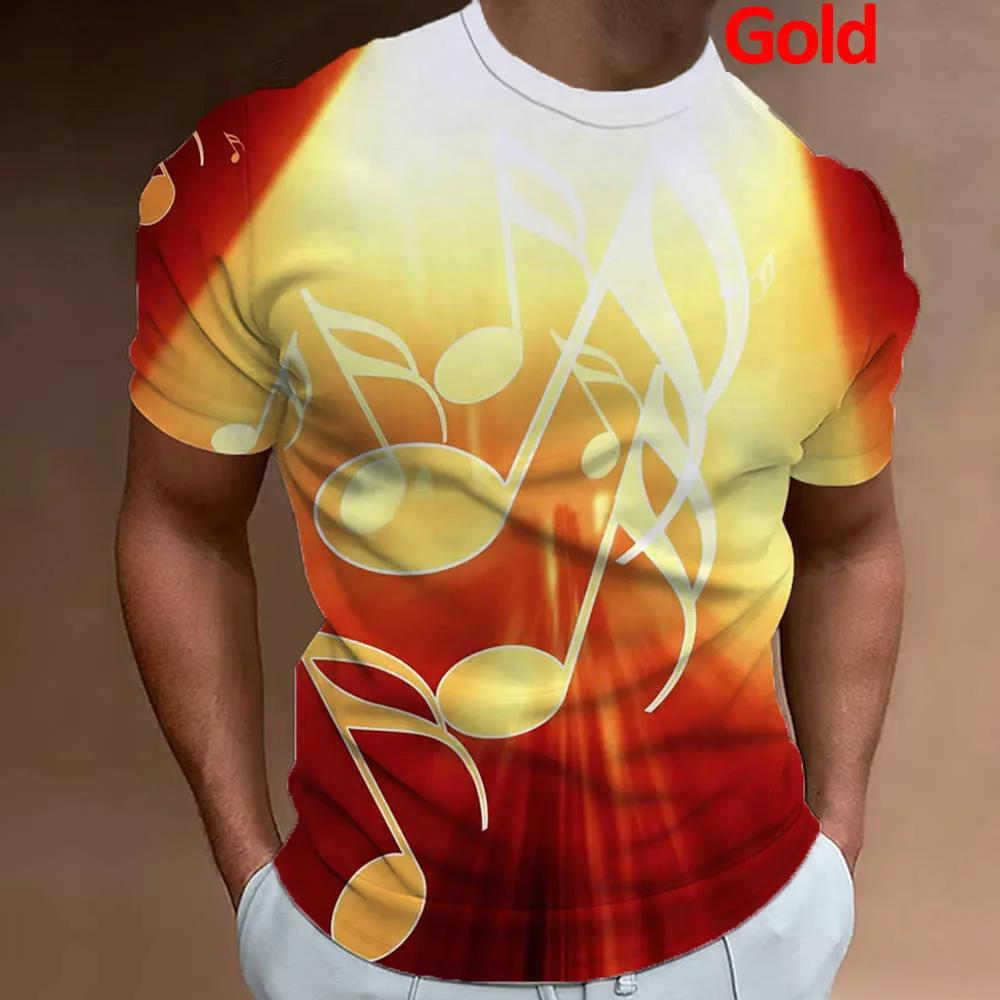 

2023 Новая модная футболка с принтом музыкальных нот для мужчин и женщин 3D футболка в стиле хип-хоп мужские футболки XXXXXL