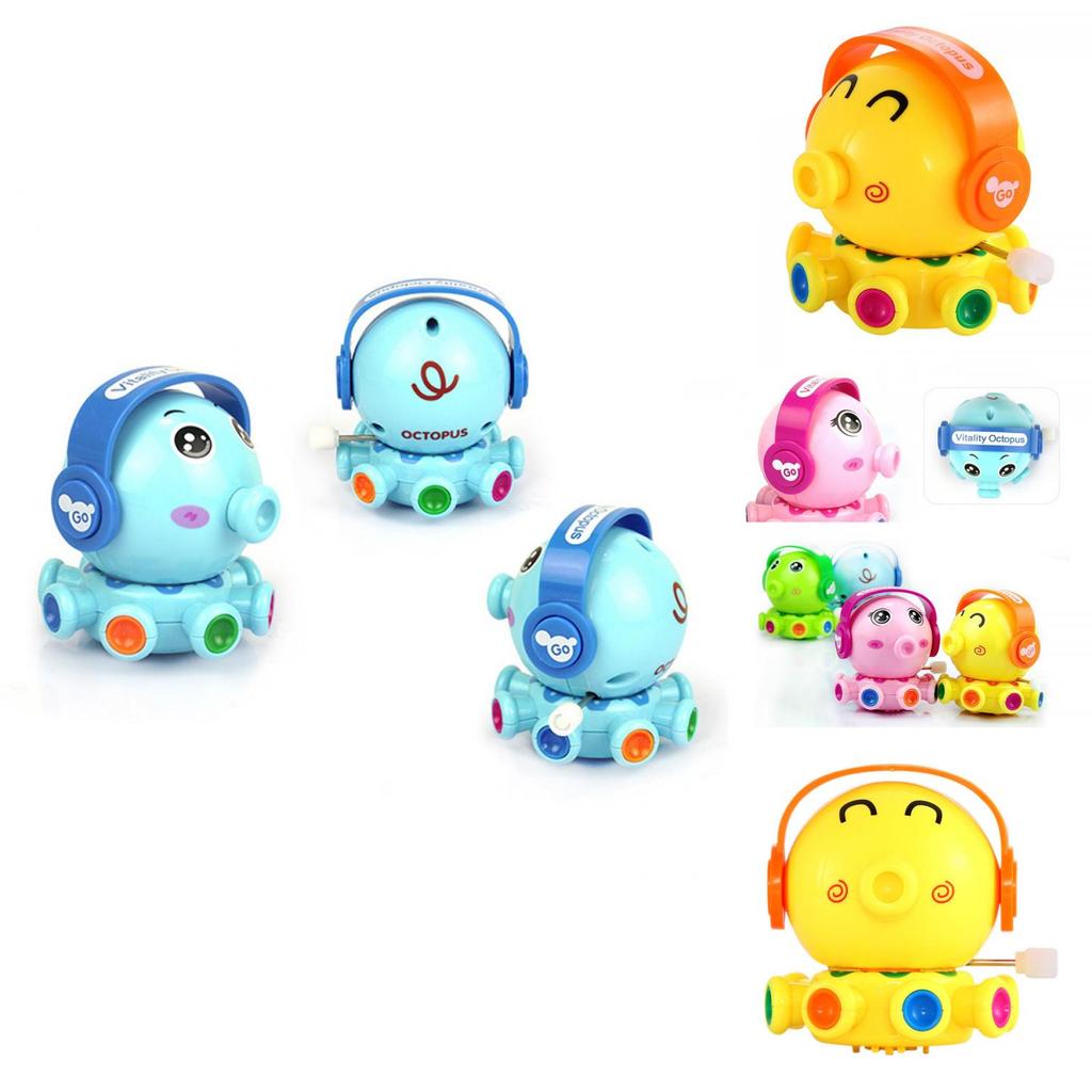 Entzückendes Kleinkind Drehbar Aufziehbares Cartoon Spielzeug Tier Oktopus Mit Zufälligen Farben