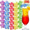 Wholesale Disposable Umbrella Straws Hawaiian Juice Cocktail Drinking Straw Wedding Birthday Party Color Tropical Decor Supplies