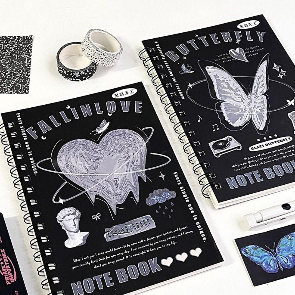 

Minimalist Learning Record Book Butterfly Student Stationery 50sheet A5 Coil Notebook School