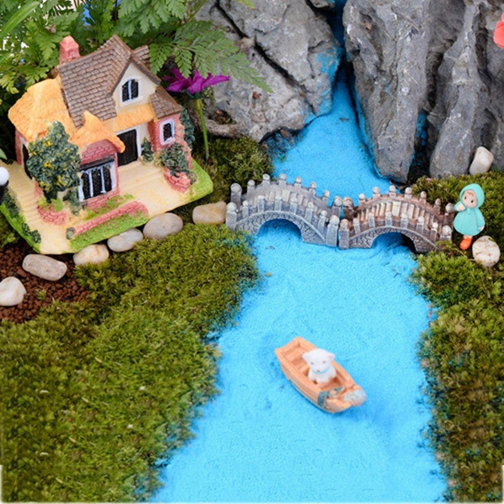 Resin Craft Resin Bridge Miniatures Small Bridge Jiangnan Small Bridge Creative   Fairy Garden