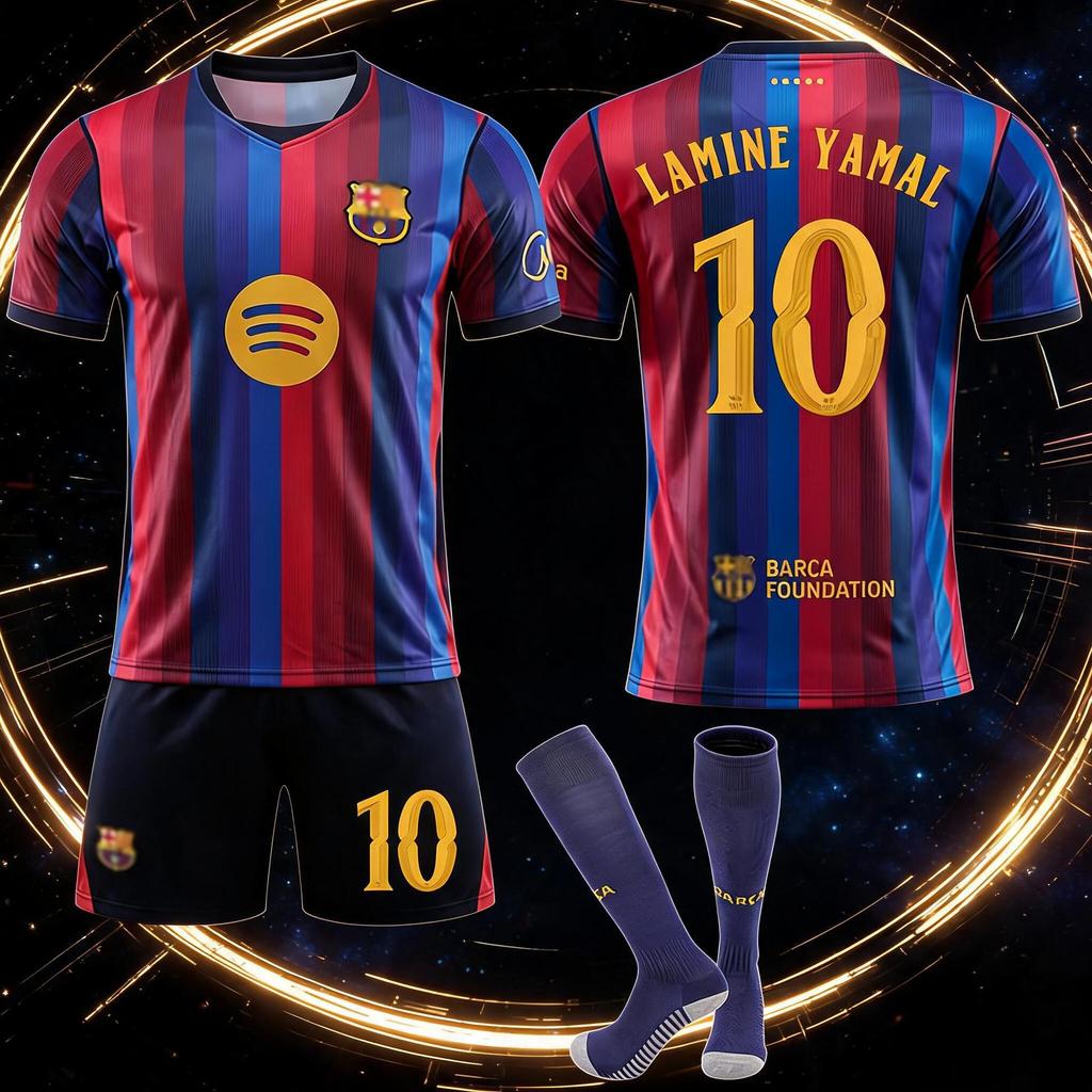 2627 Pedri Trikot Sport Barcelona Heim Fußballuniform Champions League Version Nein. 10 Yamal Messi Anzug