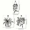 Metal Wall Art 3 Piece Set Ivy Pattern Hanging Planter Indoor Outdoor Home Decor Gift