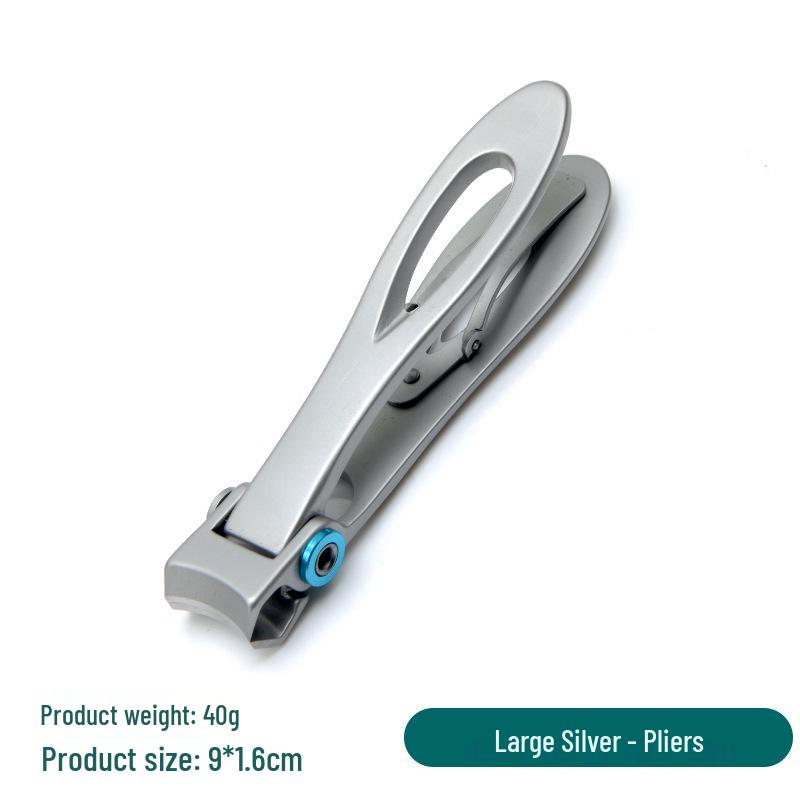 In-Stock Stainless Steel Anti-Splash Nail Clippers for Thick or Hard Nails - Ideal for Elderly, Large Opening Design
