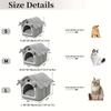 Indoor Warm Dog House Soft Pet Bed Tent House Dog Kennel Cat Bed with Removable Cushion Suitable for Small Medium Large Pets Ind