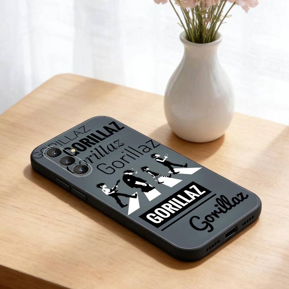 Comic R-Rock Band G-gorillaz Phone Case For Samsung Galaxy A73,A21s,A22,A31,A52,A53,A71,A41Soft Black Shell