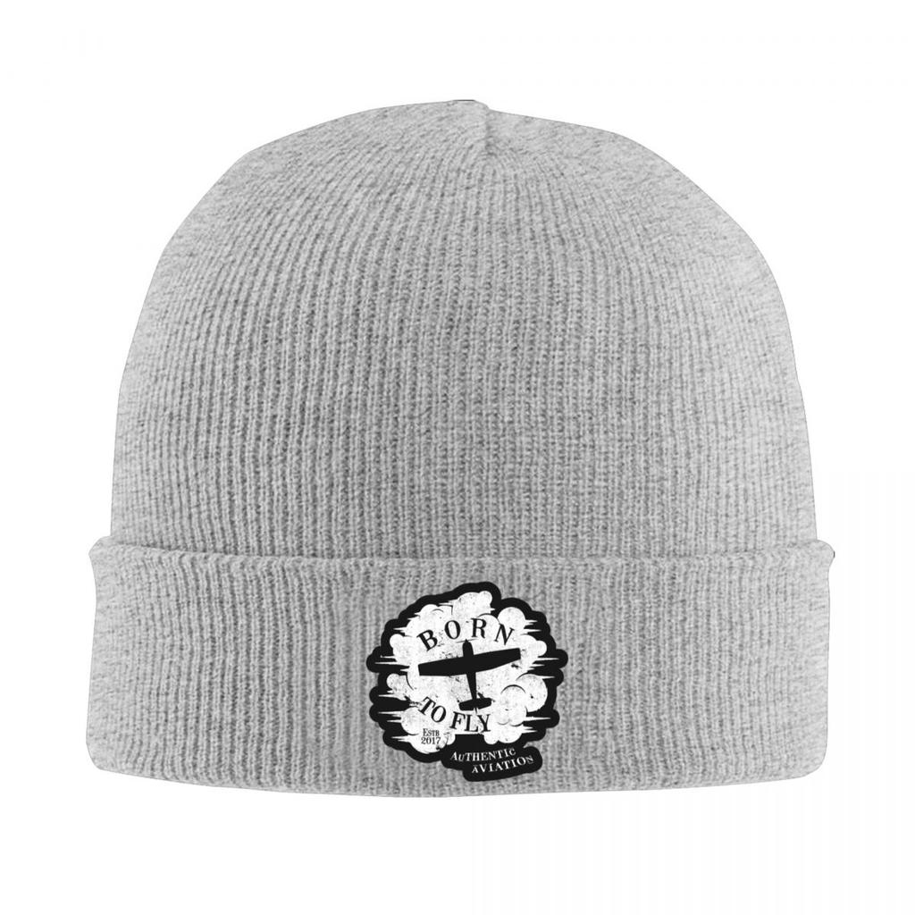 Born To Fly Flight Pilot Aviator Warm Knitted Cap Winter Knit Bonnet Hat Skullies Beanies Hip Hop Caps for Unisex