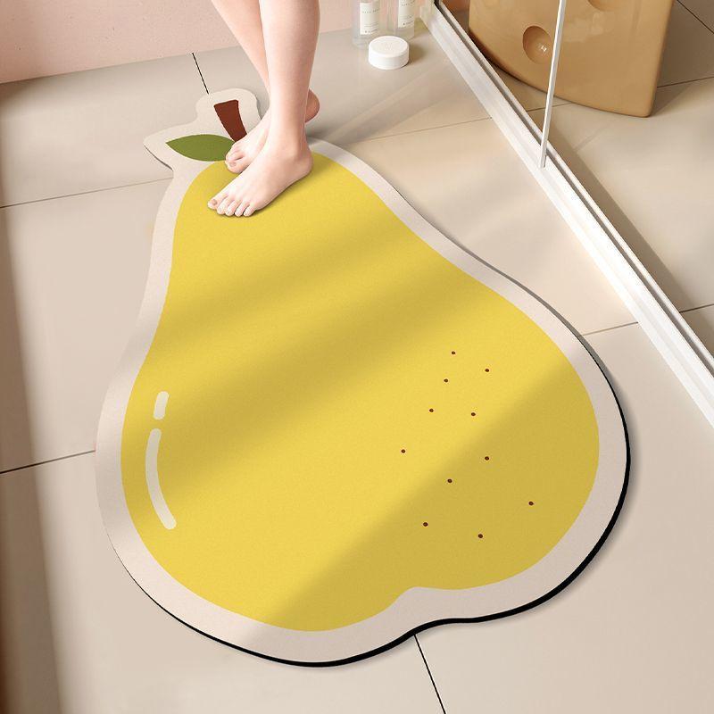 Mengqu Anti-slip Badkamervloermat van Diatomeeënaarde Huishoudelijke Vocht absorberende Sneldrogende Voetmat Badkamer Toilet Deur Slijtvaste Vloermat 40 * 60Cm