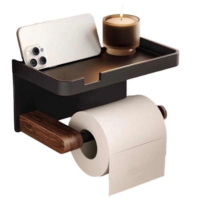 

Modern Wall-Mounted Tissue Boxes Napkin Face Towel Tissue Boxes Cotton Pads Retro Wood Storage Kitchen чорний