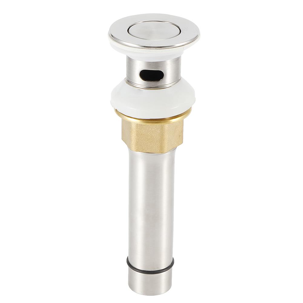 

304 Stainless Steel Basin Sink Drain Kitchen Bathroom Draining Stopper Accessories(B Type 304 FlapType Drain with Hole