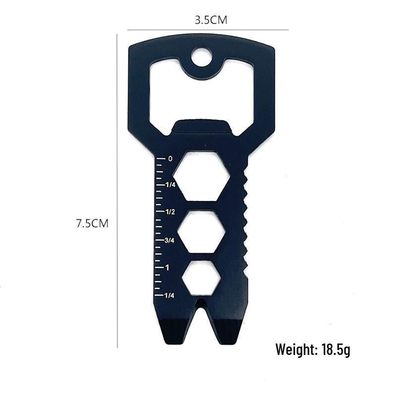 Portable Stainless Steel Keychain Bottle Opener - Outdoor Multifunctional Gift with Laser Engraving
