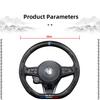 Car Stickers For Alfa Romeo Carbon Fiber Car Logo Styling Leather Steering Wheel Cover Auto Accessorie For Alfa Romeo 159 166 Sp