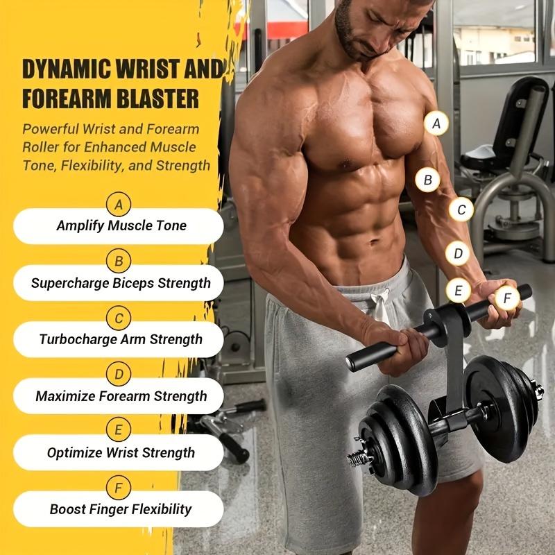 Rafforza Polso Avambraccio Ferro Allenamento Muscoli Bastone Attrezzatura Forza Nero Taglia Universale Potenza Fitness Attrezzatura Sport Esterni