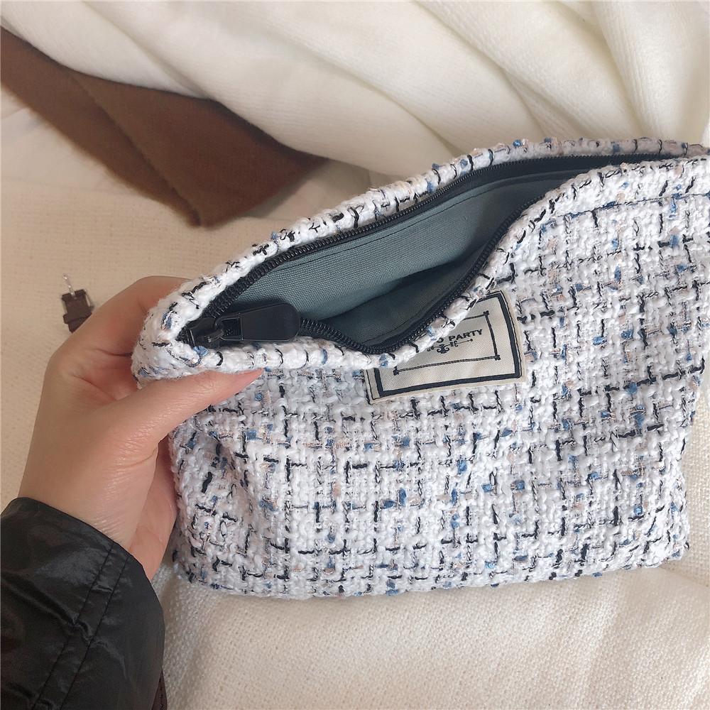 621 Portable Canvas Cosmetic Bag Makeup Bag Large Capacity Travel Toiletry Bag Accessories Organizer Pouch