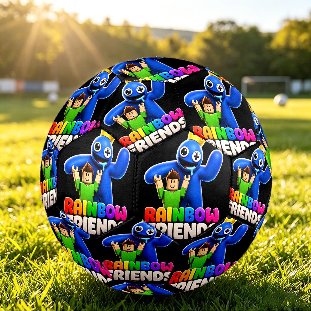 Pallone da Calcio Misura 5 Modello Rainbow Friends, Pallone da Calcio Resistente all'Usura per Partite Allenamento Gioco Sportivo Quotidiano
