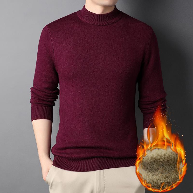 

Men’s Thick Fleece Lined Slim Fit Mock Neck Knit Sweater XXXXL