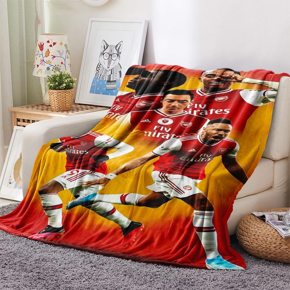 Coperta a Flanella con Stampa Arsenal Football Club, Alta qualità, Confortevole per Tutte le Stagioni, Arredamento per la Casa, Calore e Comfort