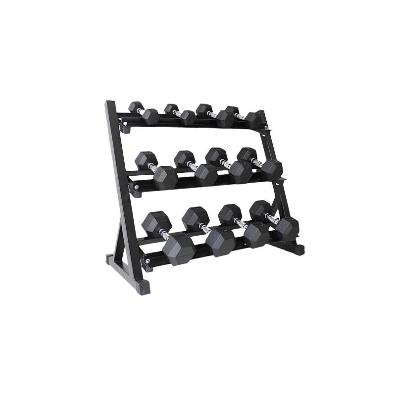 Yimai 105kg Hex Dumbbell Set with 3-Tier Rack