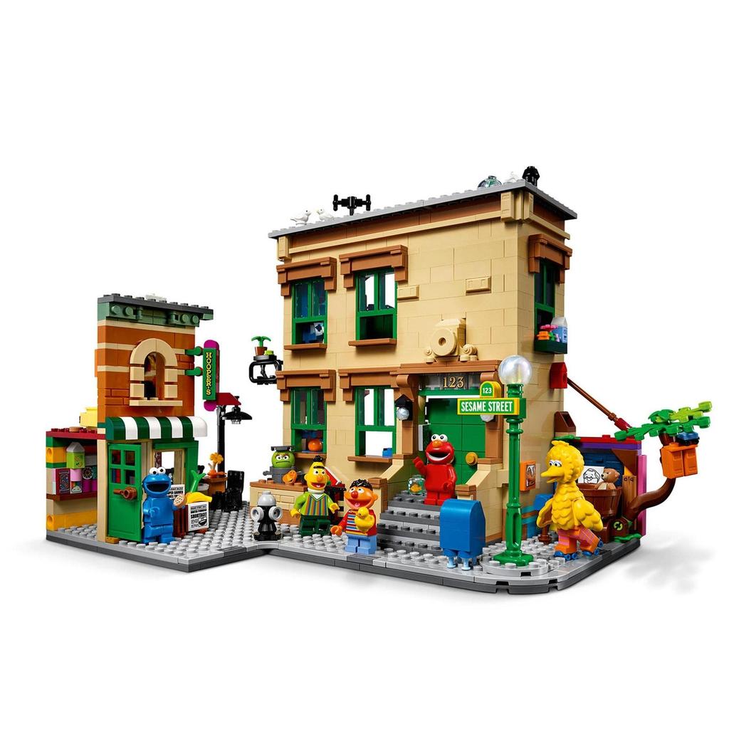LEGO Ideas Sesamstraat 123e Straat 21324 Speelgoedblokken Cadeauhuis voor Jongens, Meisjes en Volwassenen