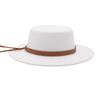 French Celebrity Top Hat Hepburn Temperament Felt Hat Bridal Flat Top Jazz Hat Vintage White Woolen Hat