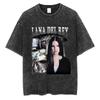 S Maglietta Lavata di Lana Del Rey Harajuku Uomo Donna Retro Manica Corta T-shirt alla Moda Cotone Oversize Streetwear