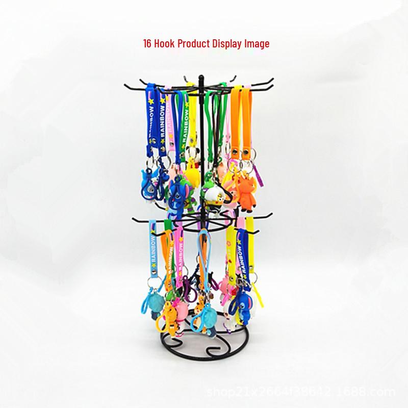 Counter Rotating Keychain & Phone Pendant: Lipstick Bracelet, Beads Jewelry Display, Hook Rack, Small Ornaments.