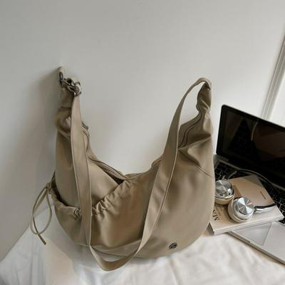 Neue Fashi Nyl Einfache Hobo-Tasche Damen Große Kapazität Vintage Umhängetasche Texturiert Lässig Aufbewahrungstasche Leicht Knitterig