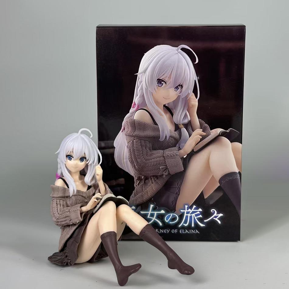 Journey Elaina Anime Figure Knitted Dress Witch Elaina Action Figure Pvc Collection Model Doll Toys for Christmas Gifts