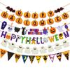 Bat Halloween Birthday Flags Ghost Ghost Decor Flag Creative Witch Pumpkin Pull Flags  Scene Layout