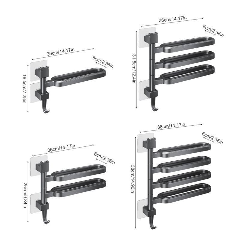 Multipurpose Towel Shelf Without Drilling Setups Decoration for Bathrooms Kitchens and Balconies Storage Solution