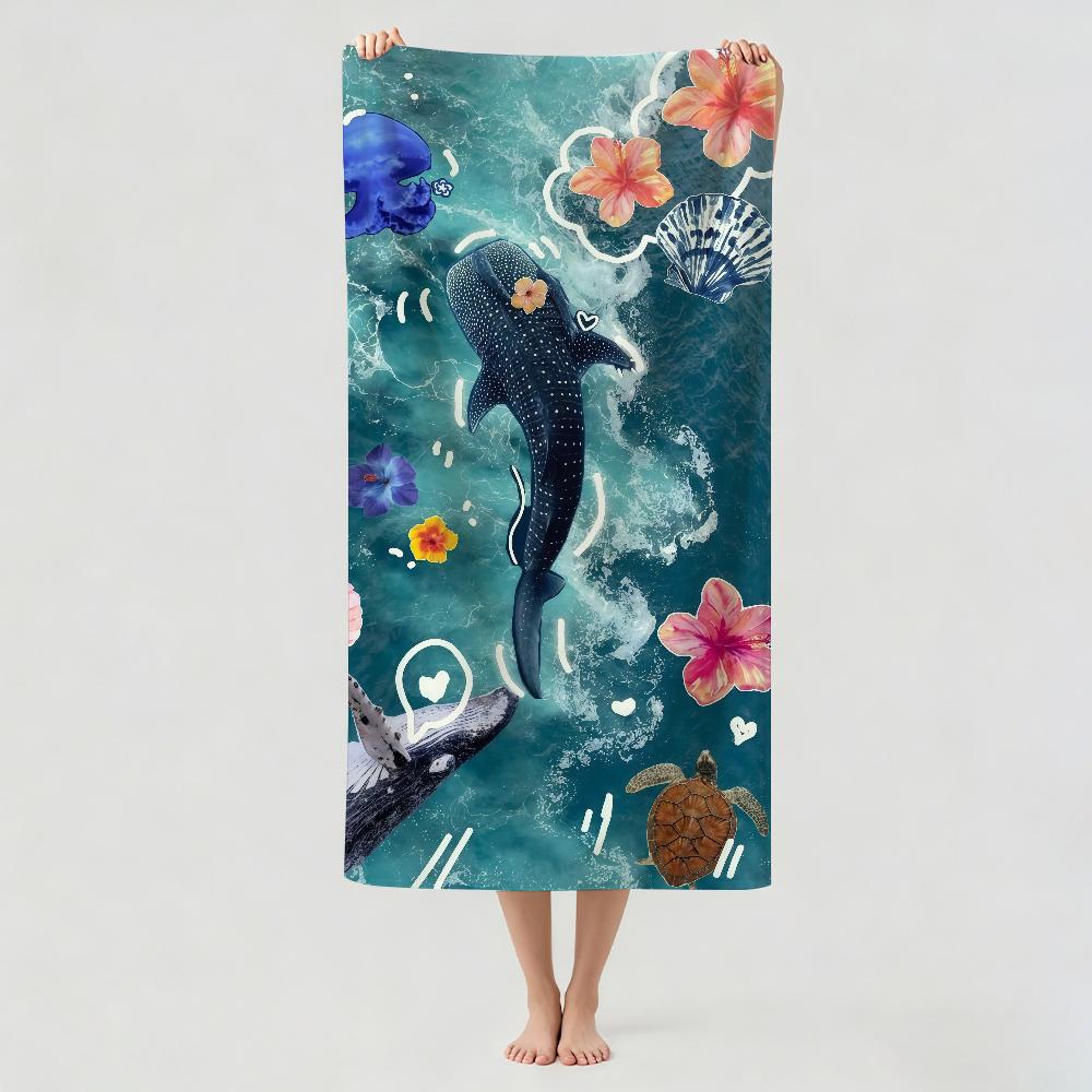 Fashion print starfish Towel Drying Bath Towel Applicable To Light Swimming Camping Yoga Beach Out