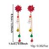 Bell Christmas Earrings Rhinestone Christmas Jewelry Sweet Xmas Drop Dangle Stud  New Year
